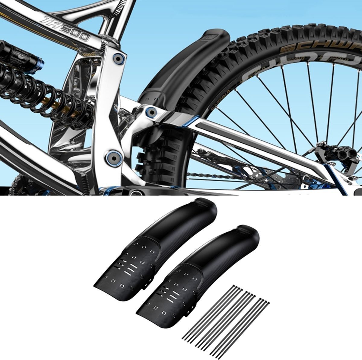 Ymnilian Mountainbike Schutzbleche - Weitwinkel Schlammfänger Für 26 Zoll Räder