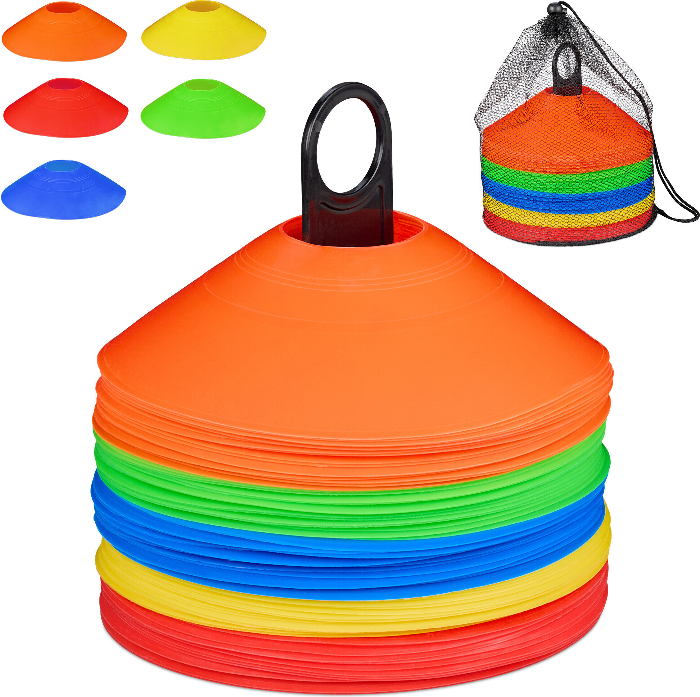 Nummerierte Kegel-Abdeckungen 1-10 - Für Sporttraining & Markierungen