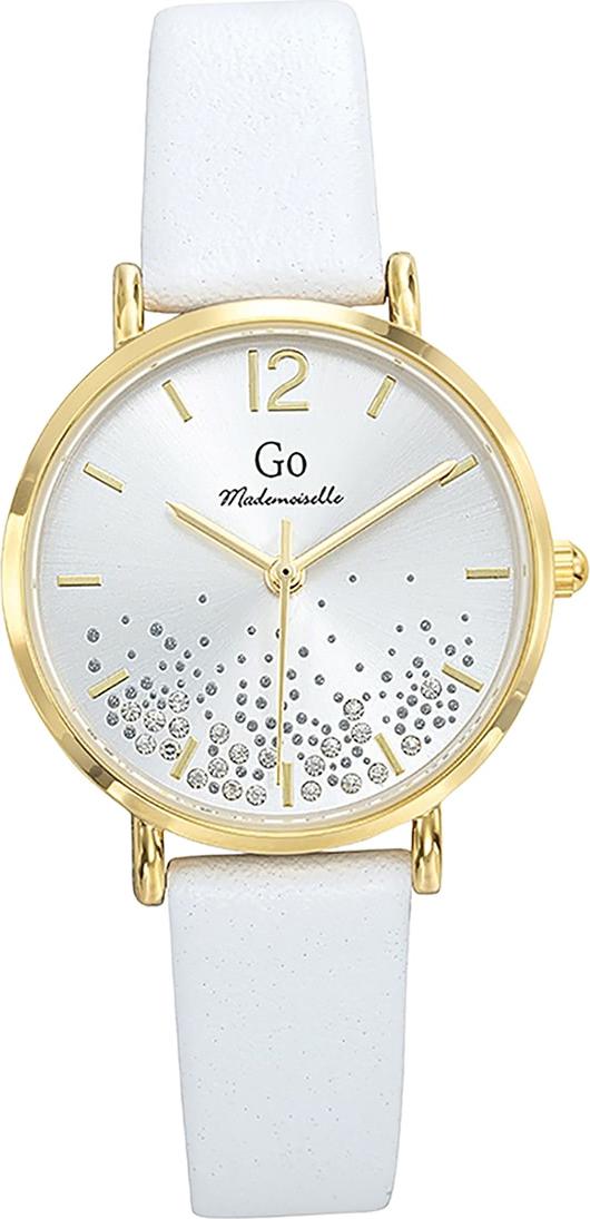 Len dámske náramkové hodinky Girl Only biele analógové Mademoiselle s koženým remienkom D2UGO699458
