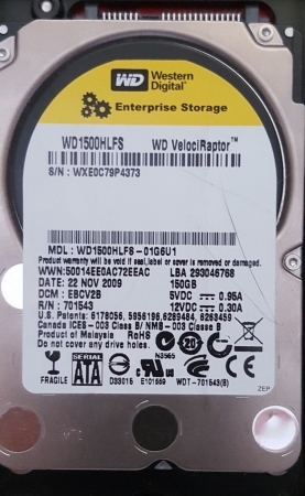 Western Digital WD1500HLFS 150GB SATA 3,5