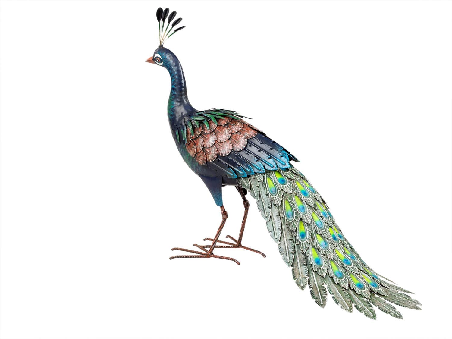 Pfau Tierfigur aus Metall,Standfigur,Dekofigur,50 cm,Peacock Animal Figur,Neu 