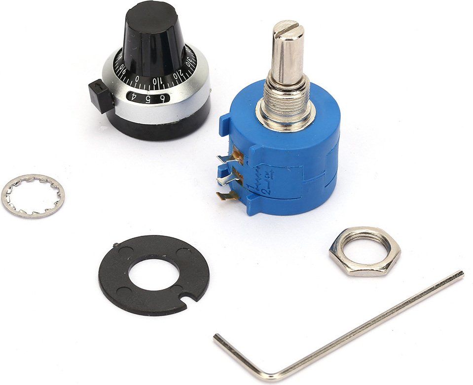 Cocosity 3590S-2-104L, 100K Ohm Potentiometer, Wirewound Potentiometer, Potentiometer, Rotary Potentiometer