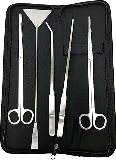 Akhan Signstek Aquarium Aquascaping Set, 5 in 1 Aquarium Tool mit lang Pinzette Schere Kiesspatel Spatel für Pflanzenpflege und Design in Aquarien 174846871