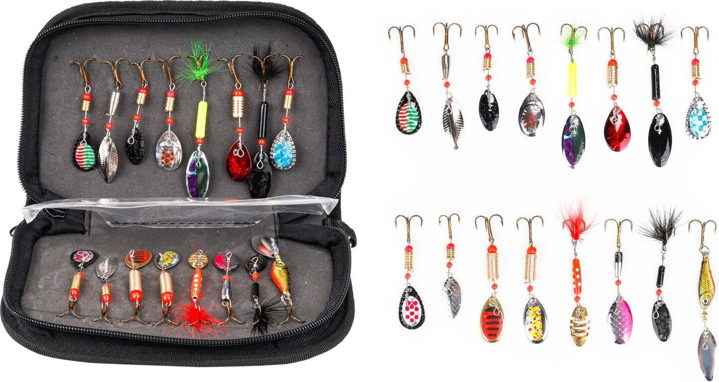 Boddenangler Forellen Barsch Zander Spinner Set m. Tasche 66249