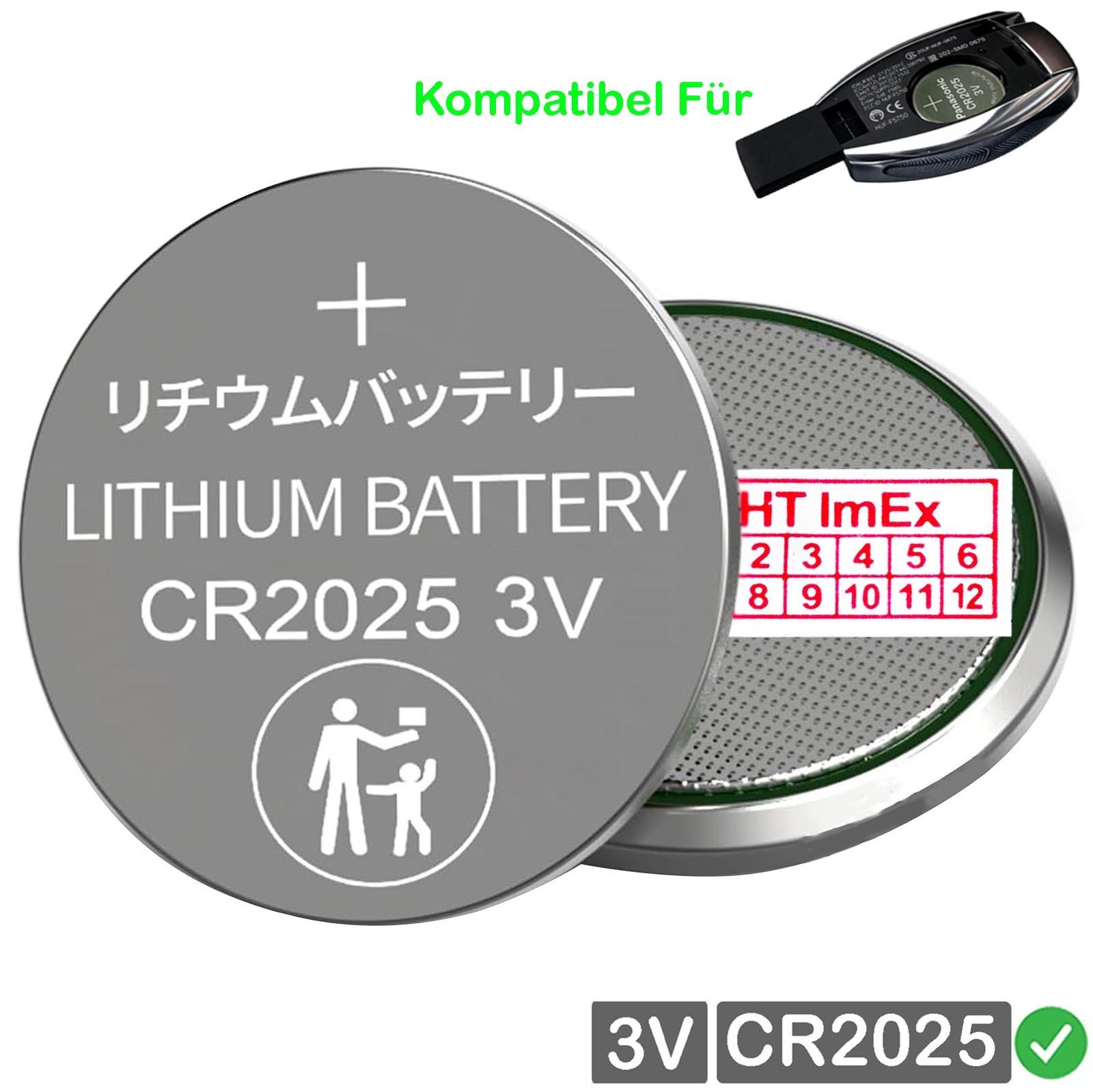 HT ImEx CR2025 Knopfzelle Batterien 3V für Fernbedienungen und medizinische Anwendungen