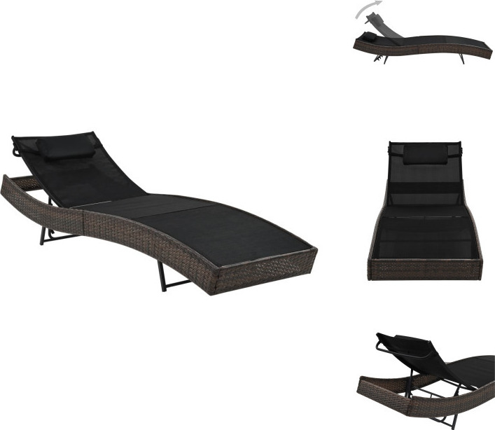 vidaXL Lehátko s vankúšom z polyratanu hnedé - Lehátka