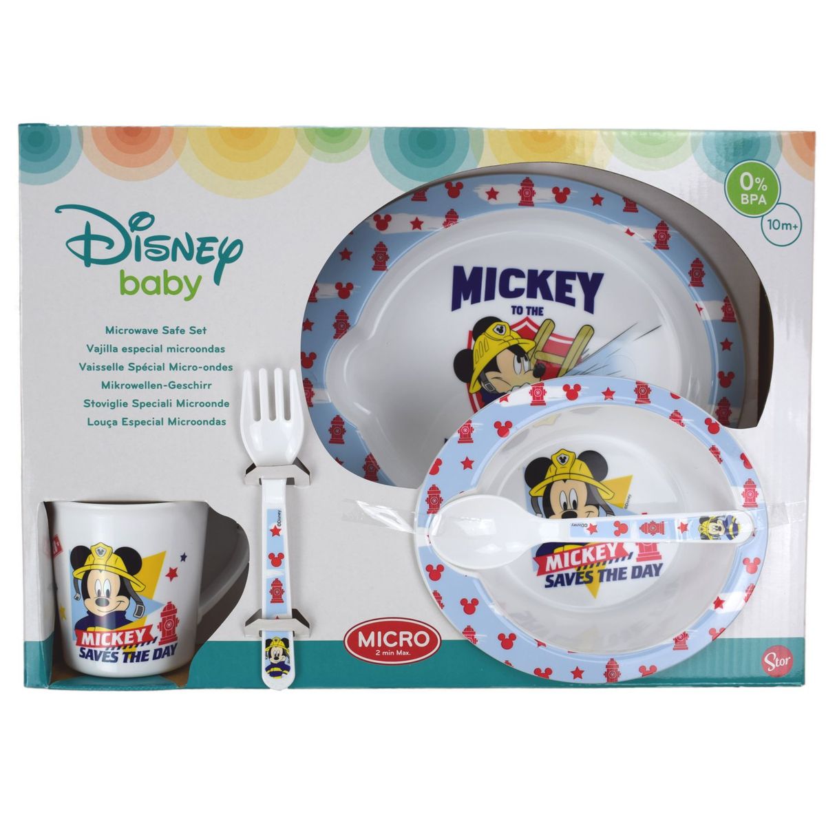 Kinder Geschirr-Set Schüssel Becher Mikey Maus Geschirrset Teller 