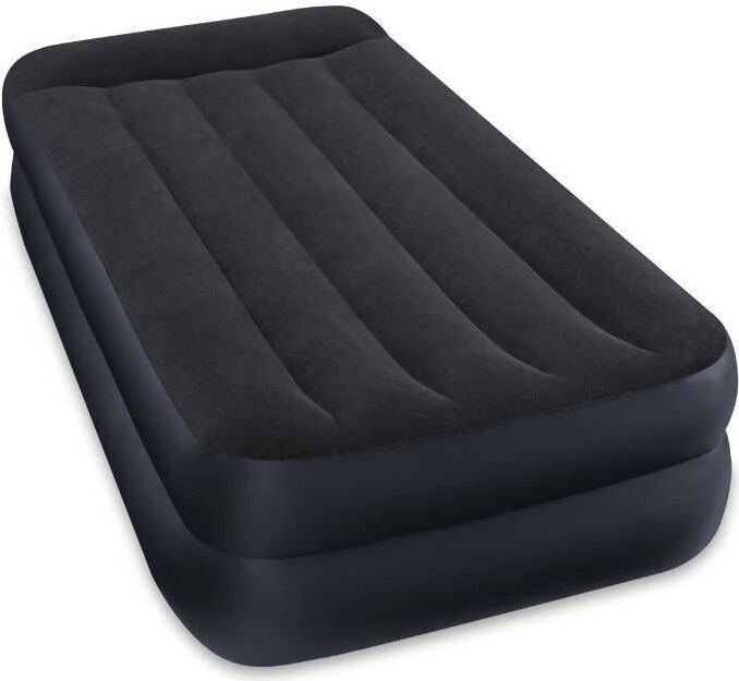 Lit Gonflable Intex 1 Personne - 191x99x42cm - Gonflage Électrique Rapid - Noir