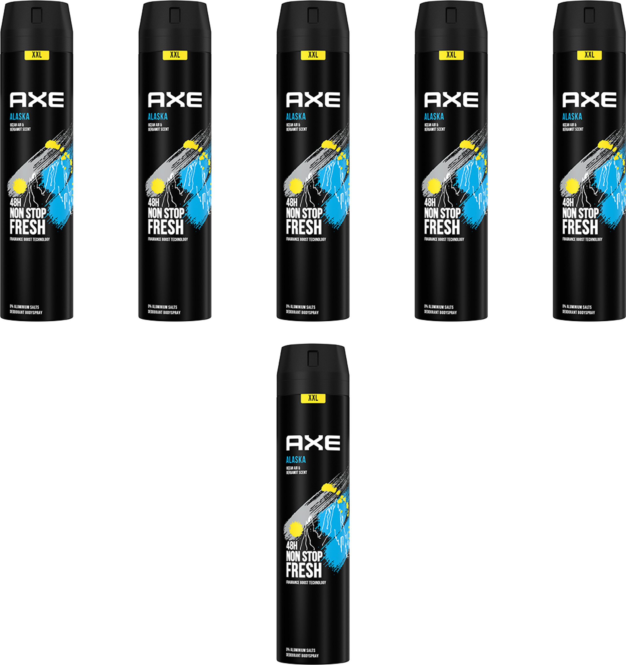AXE Deospray Alaska 6x250ml Männerdeo Deo Deodorant Bodyspay ohne Aluminiumsalze