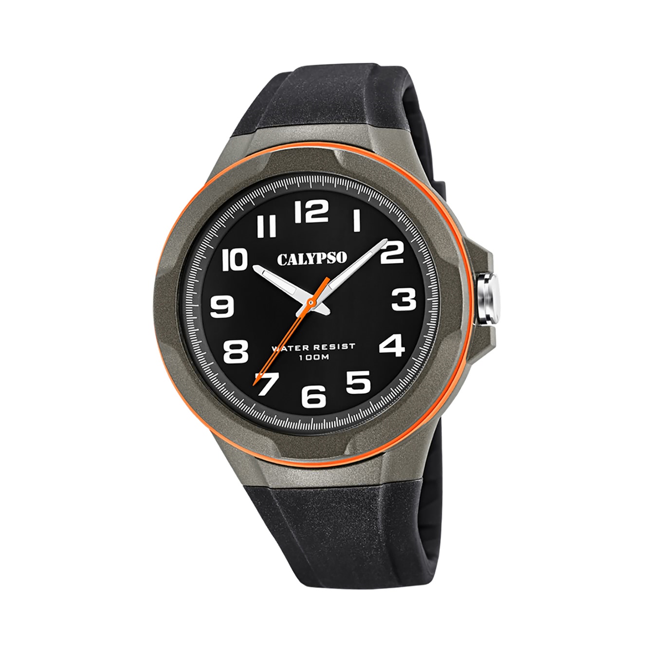 Calypso plastové pánske hodinky pre mladých K5781/4 analógové náramkové hodinky čierne D2UK5781/4