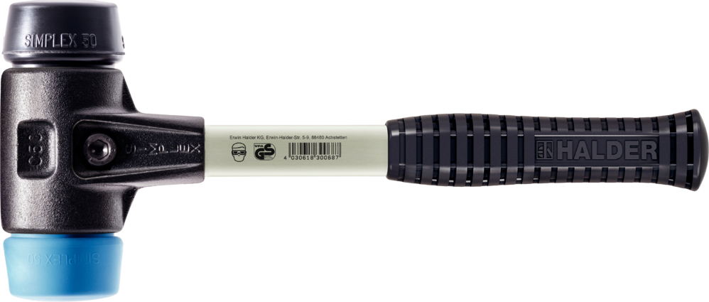 Halder SchonhammerSimplex Fiber. 60mm TPE-soft/Gummi 3712.060