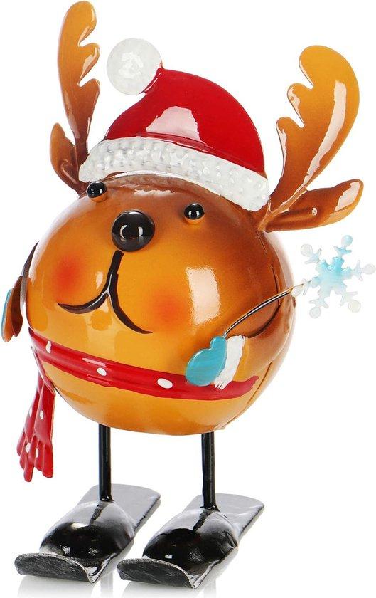 OEM oCreon Weihnachtsdekoration: Rentierfigur aus Metall – Stehende, wackelige Weihnachtsfigur aus Stahlblech 2026