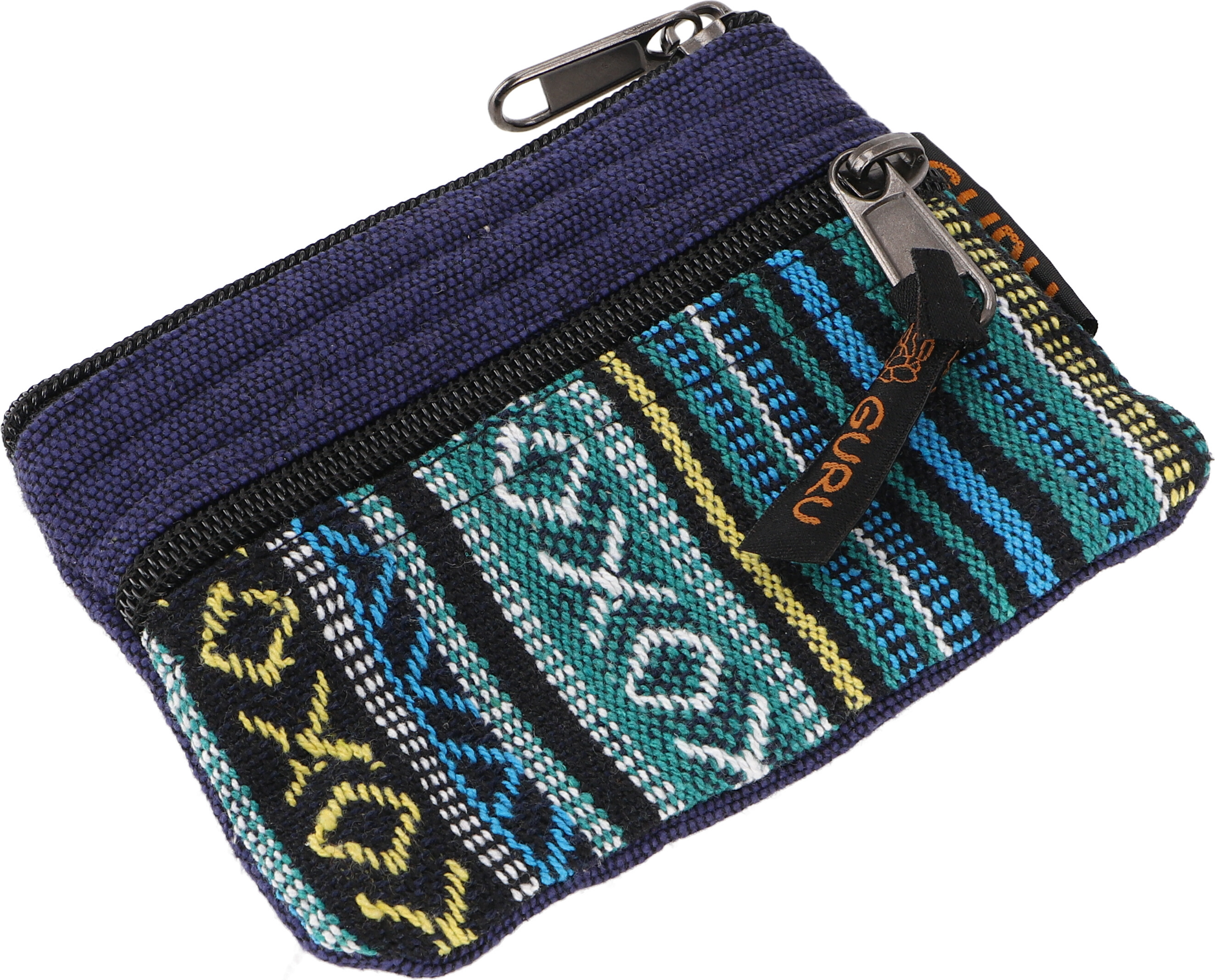 Guru-Shop Ethno Portemonnaie, Geldbeutel - Blau, Uni - Erwachsene, Baumwolle, 9*11*1 cm, Portemonnaies 55770