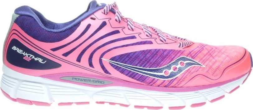 Laufschuhe Damen Saucony Breakthru 2 Turnschuhe – Pink, Saucony Größe Erwachsene:40, Farbe Saucony:Purple/Black/Pink AR-S10304-3-40