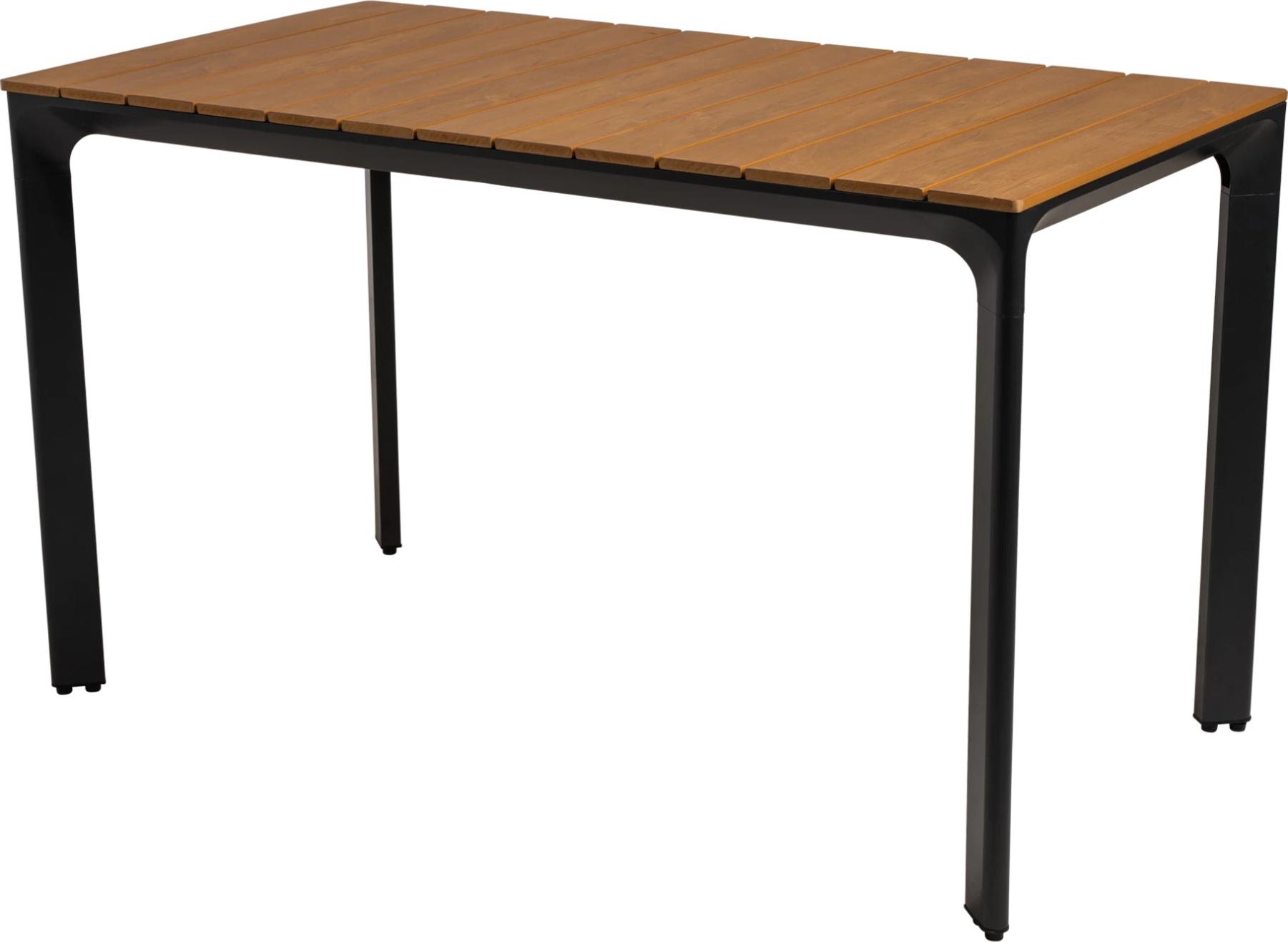 Tisch - 130x70 cm - Aluminium - Polywood Teakoptik