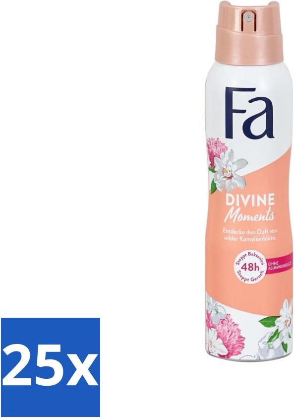 OEM Divine Moments - Wilde Cameliabloesem Deodorant Spray - Bulkverpackung - 25 Stück - 150 ml - Wilde Blumen Duft 2026