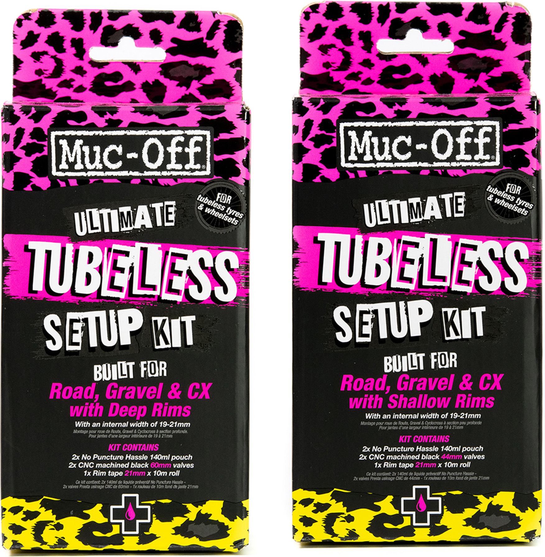 Muc-Off Ultimate Tubeless Kit Fahrrad Reifen Fahrradreifen Tubeless Reifen Tubelessreifen Umrüstung Set Kit, Ausführung:44 mm/DH/Enduro MU-TIR-2086