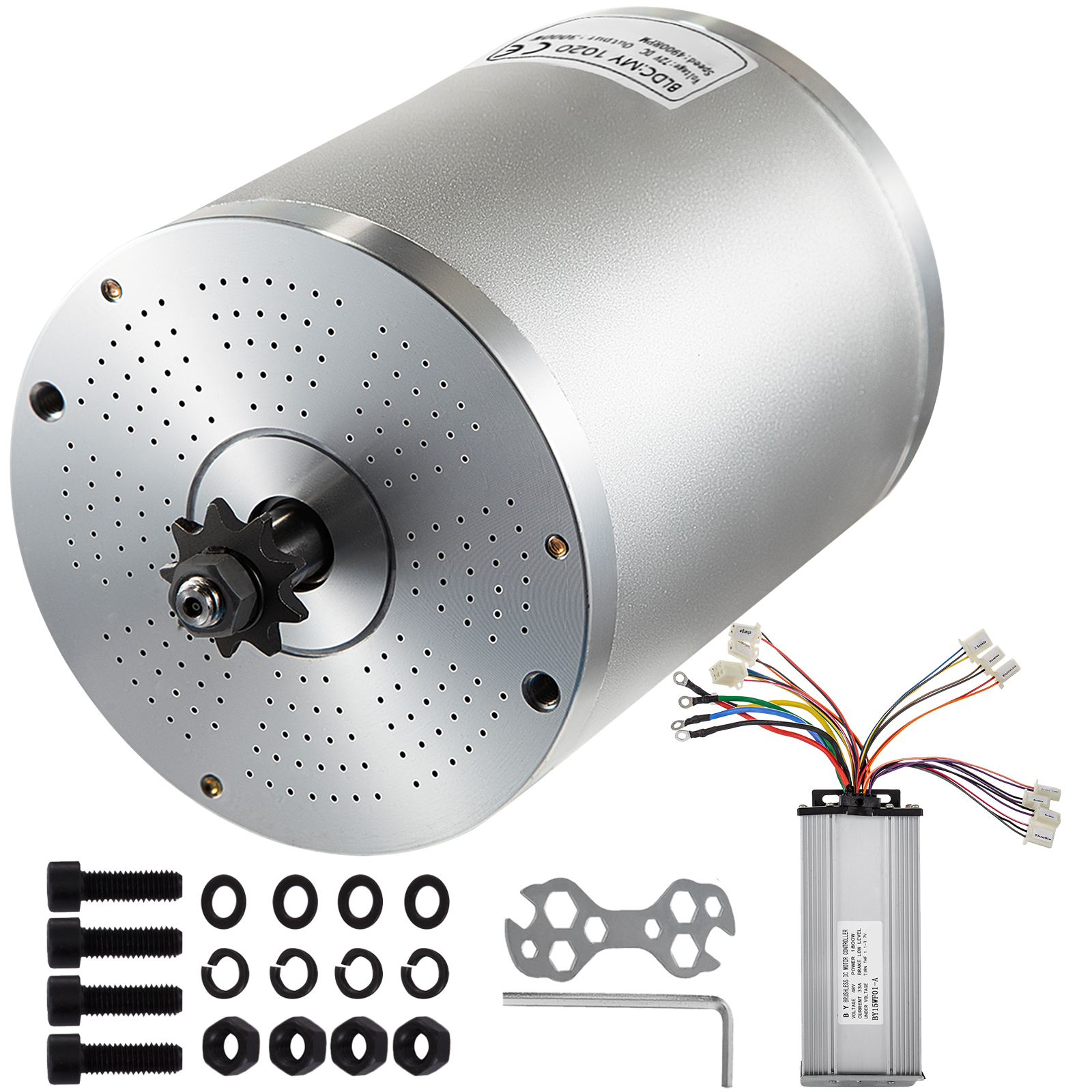 VEVOR 3000 W 72 V striedavý motor, elektrický motor pre skútre s vysokorýchlostným regulátorom 4900 ot/min pre minibiky, štvorkolky a motokáry
