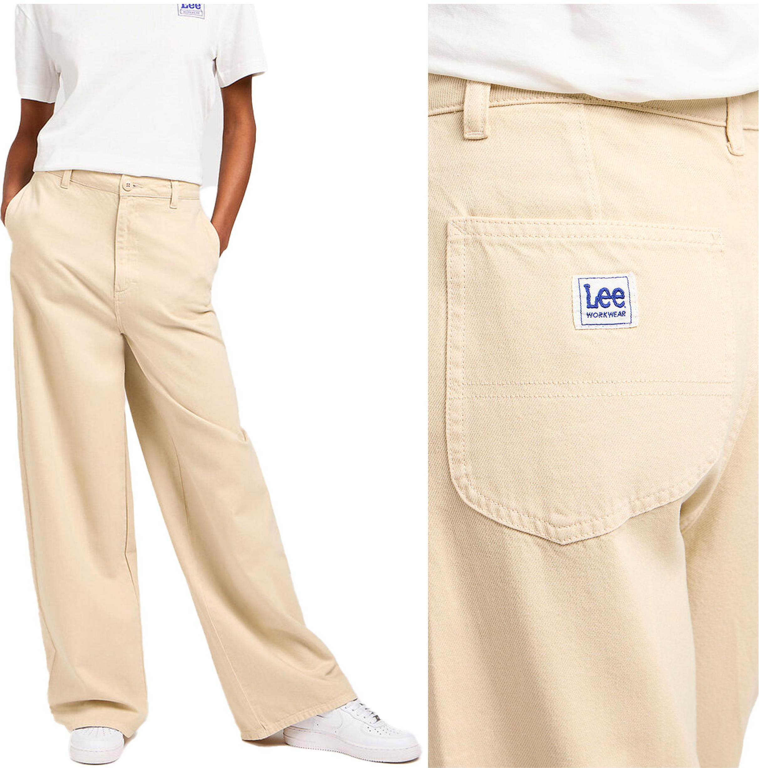 Lee Chino entspannte Frauenmaterialhose Greige Material 112349015 L34M016112