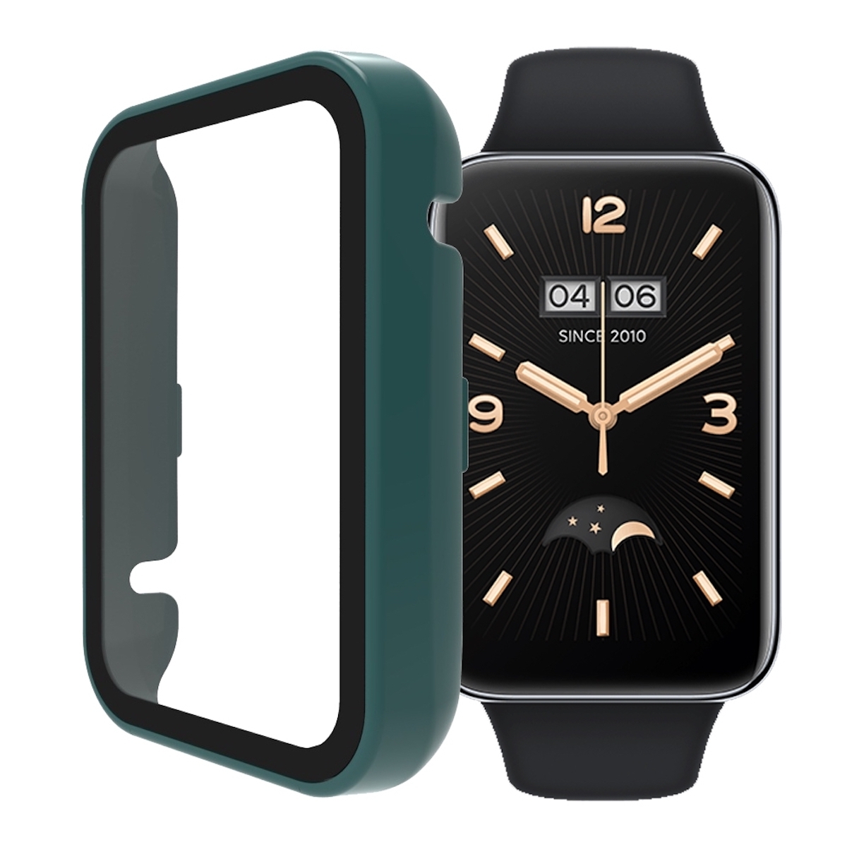 Pre Xiaomi Mi Band 7Pro Ochranné puzdro PC Tempered Glass Green Case Cover