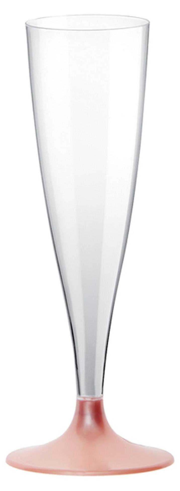 Santex 10 Sekt-Gläser Plastik matt rosegold - umweltverträglich und wiederverwendbar 182-57597-107