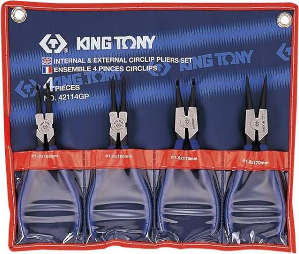 King Tony 42114GP - Zange kit de Ringe de Retentionssatz de 4