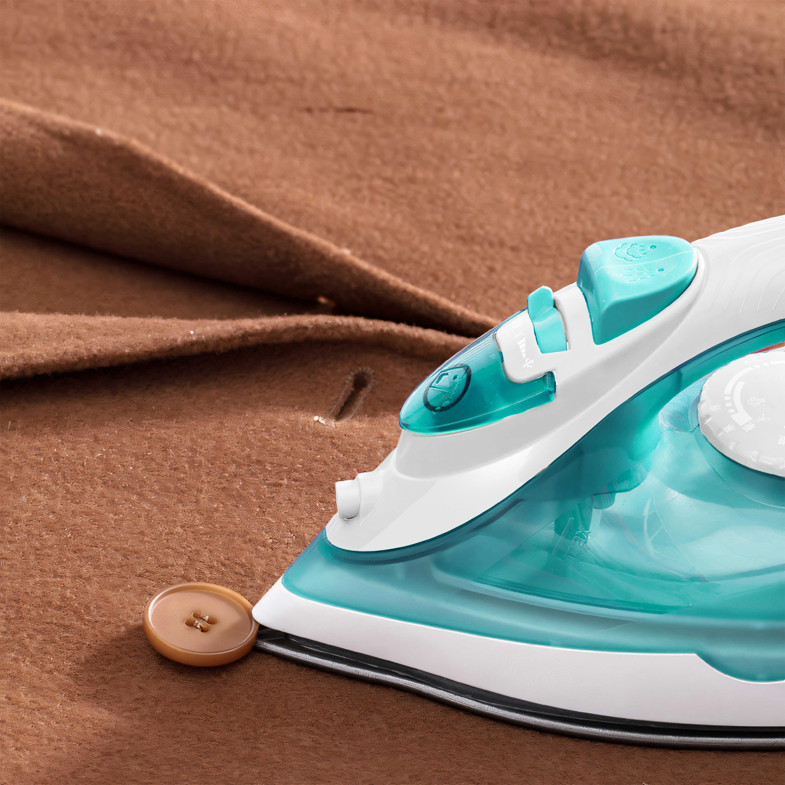 Bügeleisen 1200W Dampfbügeleisen Keramik-Bügelsohle Keramikbügelsohle Dampf Klein und Kompakt Antikalk-System Bügeleisen Mit Kabel 150 ml Blau Retoo O848