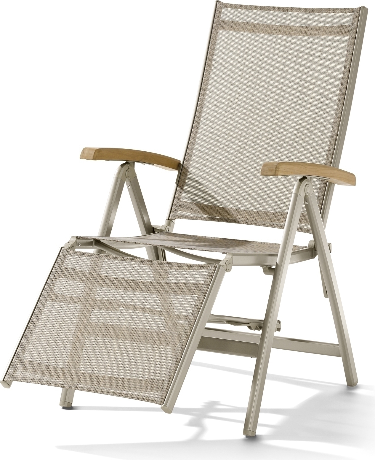 Gartenstuhl >Cadiz< in Natur , Kunstfasergewebe - 95x109x62cm (BxHxT)