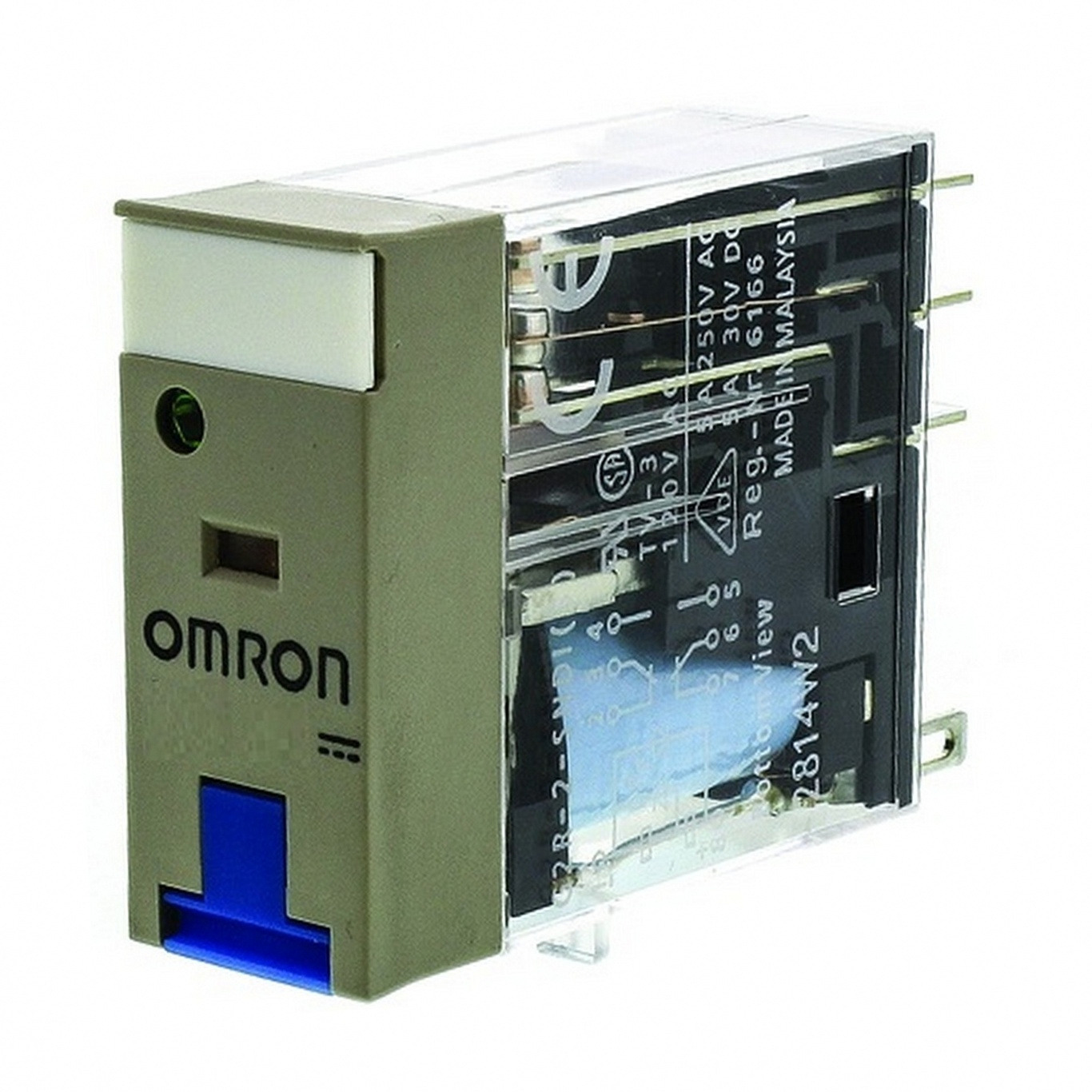 Omron G2R-2-SNDI 24VDC (S) Mechanische und LED-Anzeigen, Spulenschutzbeschaltung, Prüf