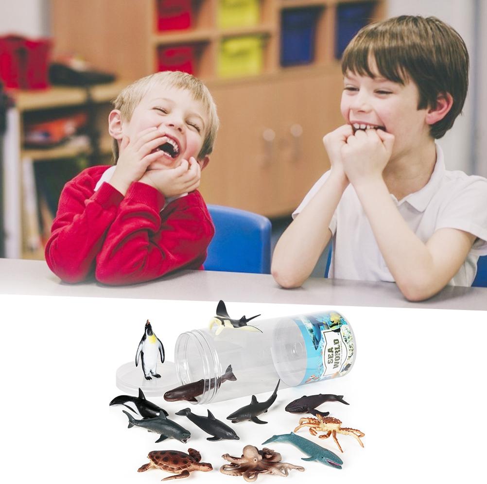 Gistuch 12-teiliges Meerestier-Spielzeugset, realistische Figuren, Meeresspielzeug-Spielsets, Kunststofffiguren für Kinderliebhaber