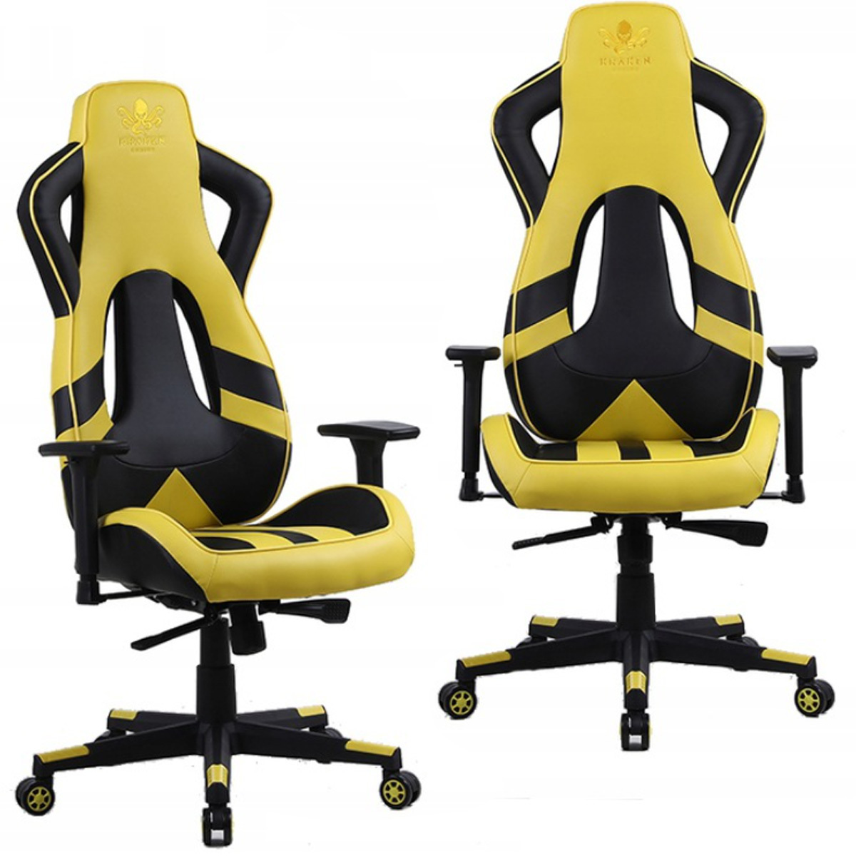 Gamingstuhl Bürostuhl Drehstuhl Chefsessel Bürostuhl mit Rollen GELB / Schwarz