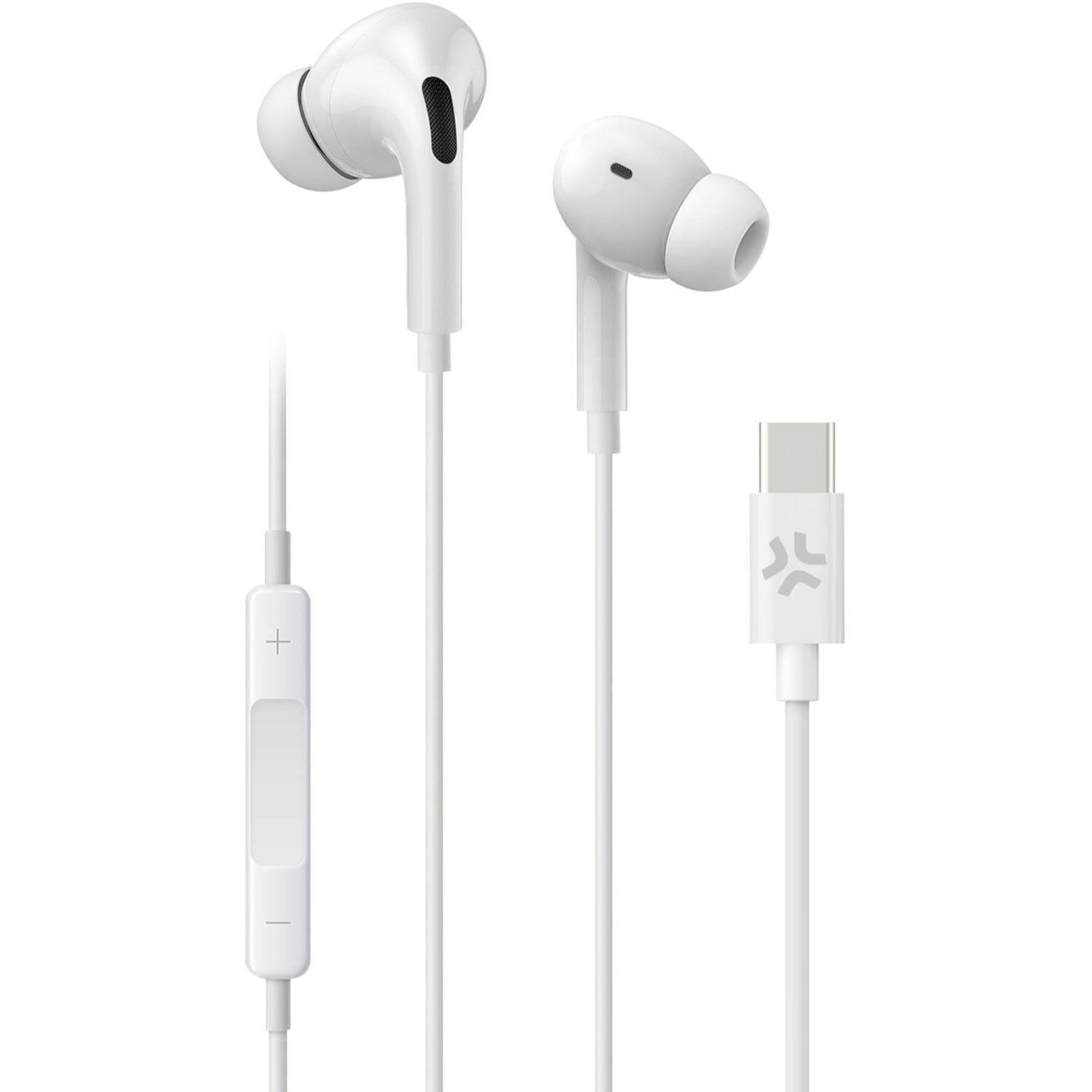 UP1200 Stereofónne slúchadlá do uší s USB-C biele