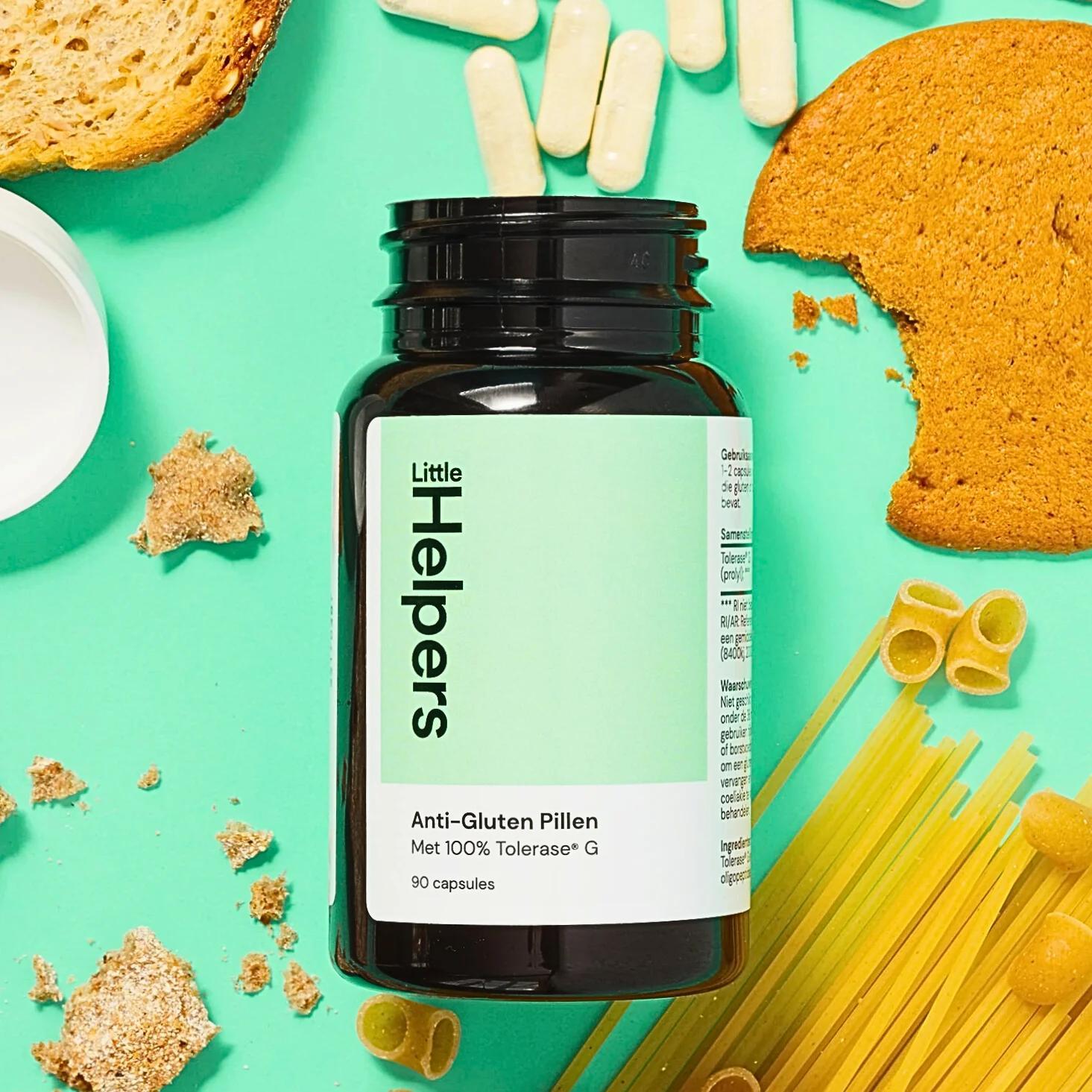 Little Helpers Anti-Gluten-Pillen mit 100% Tolerase® G – Glutenunverträglichkeit, 90 Kapseln