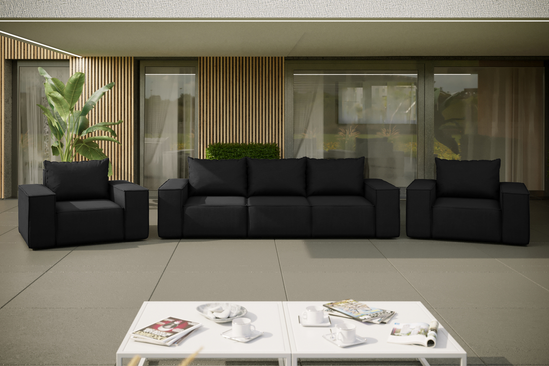 Kaiser Möbel set záhradného nábytku 3+1+1 na záhradu, terasu, záhradný nábytok lounge set SONNE EXCLUSICVE