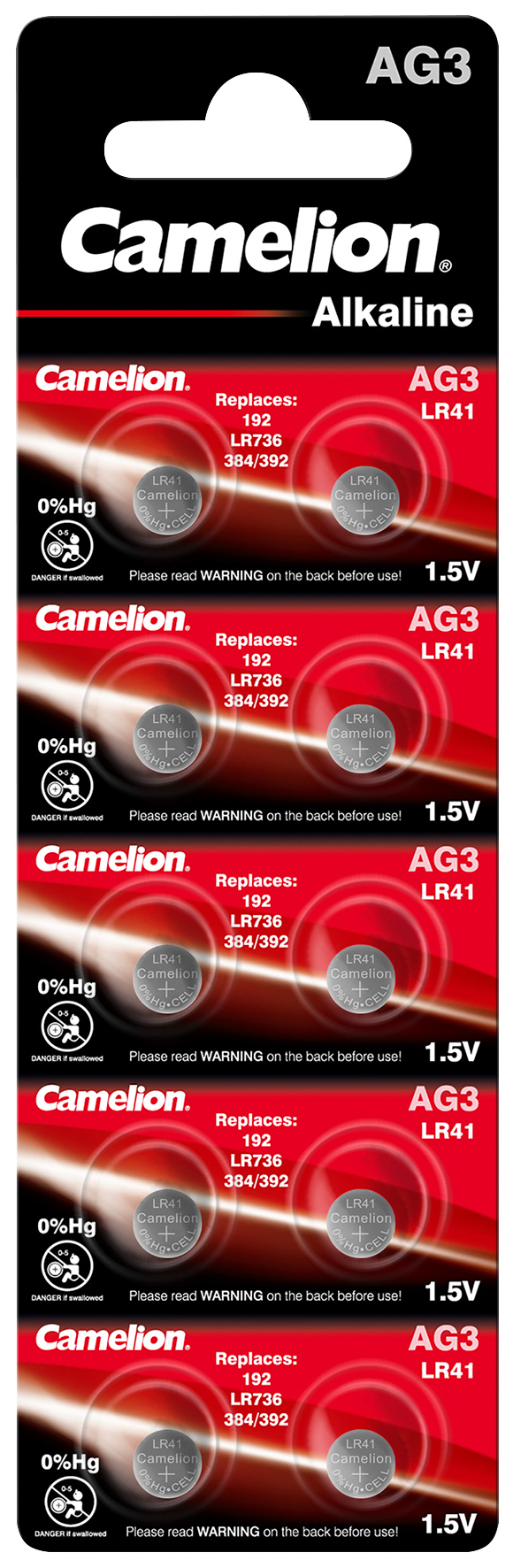 10x AG10 Knopfzelle Uhrenbatterie Alkaline Camelion 0% HG 