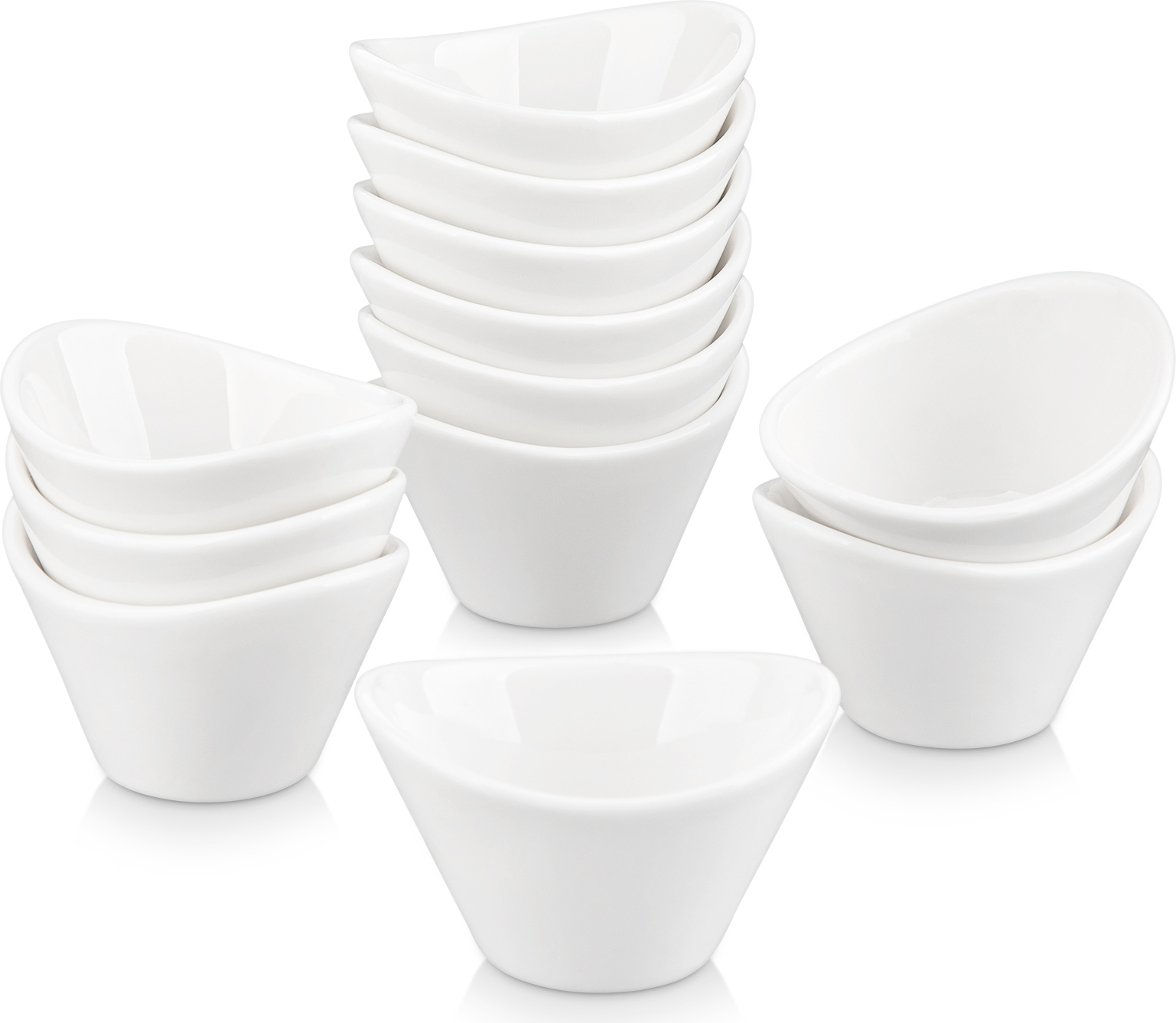 Malacasa Série Ramekin Dish 16pcs Bol à Sauce Ramequin Moule à Soufflé