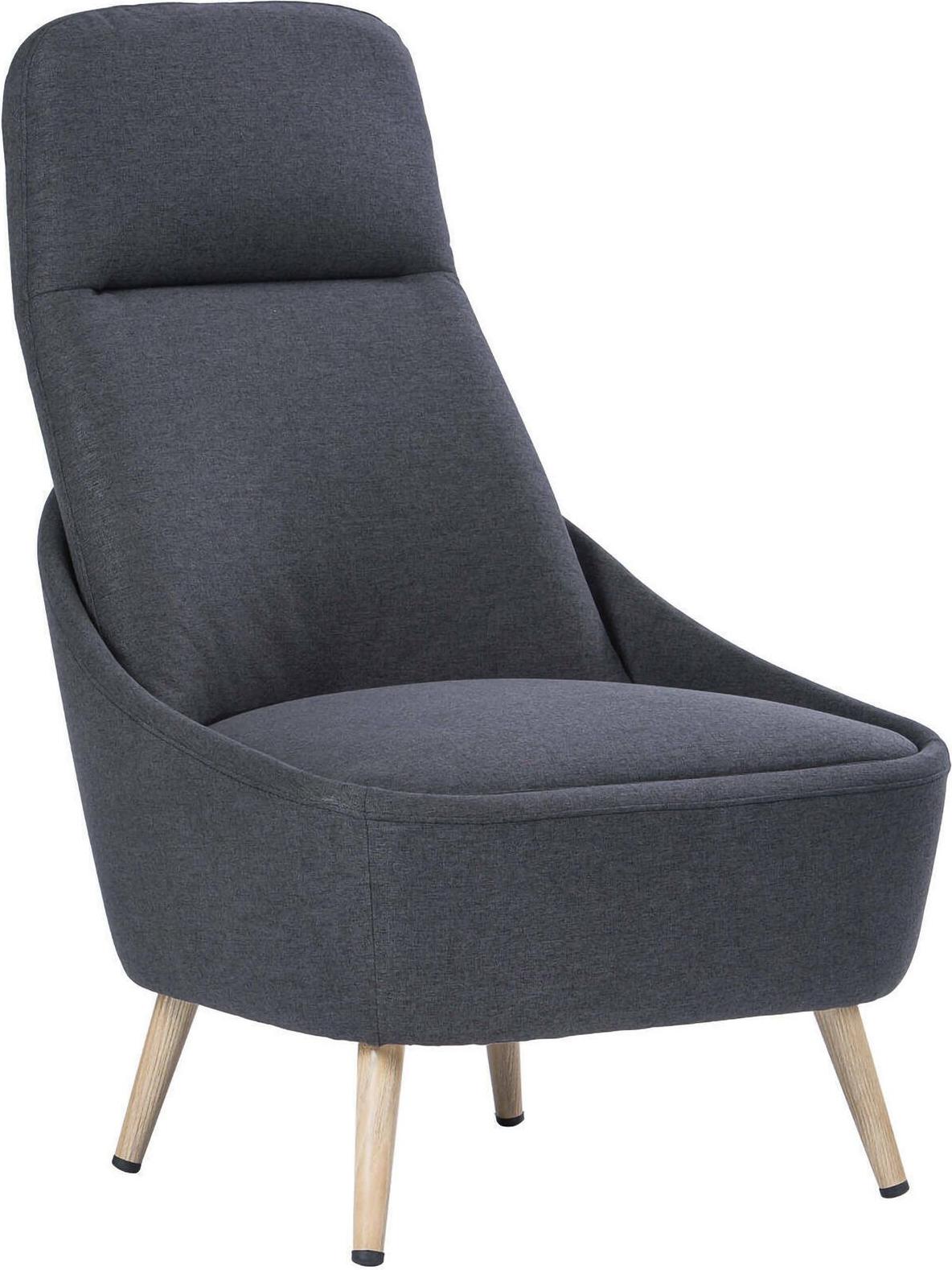 Dmora Bürostuhl Dcelli, Büro-Wartestuhl, Ergonomischer Wartestuhl, 77x65h100 cm, Anthrazit