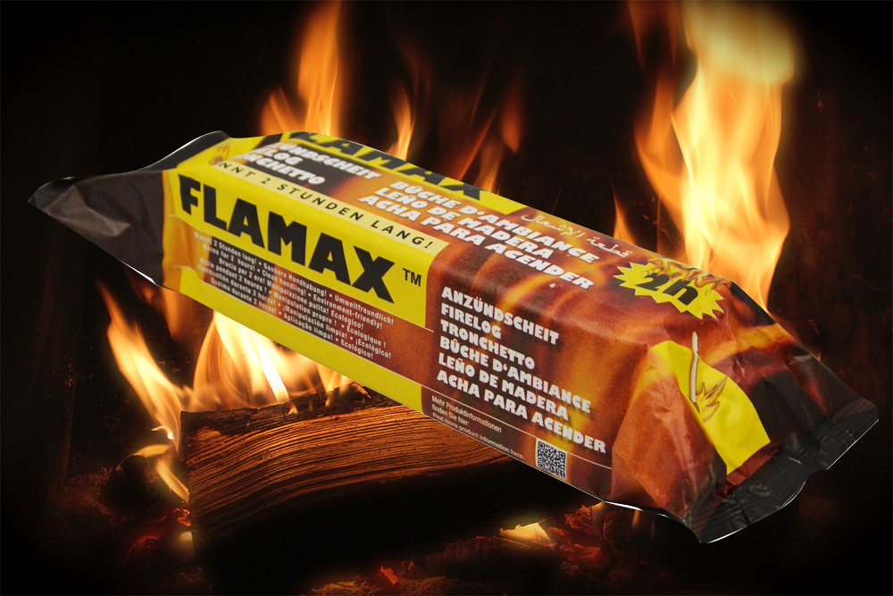 Carl Warrlich GmbH 5 x 1,1 Kg Flamax Anzündscheit Kaminscheit brennt 2 Stunden