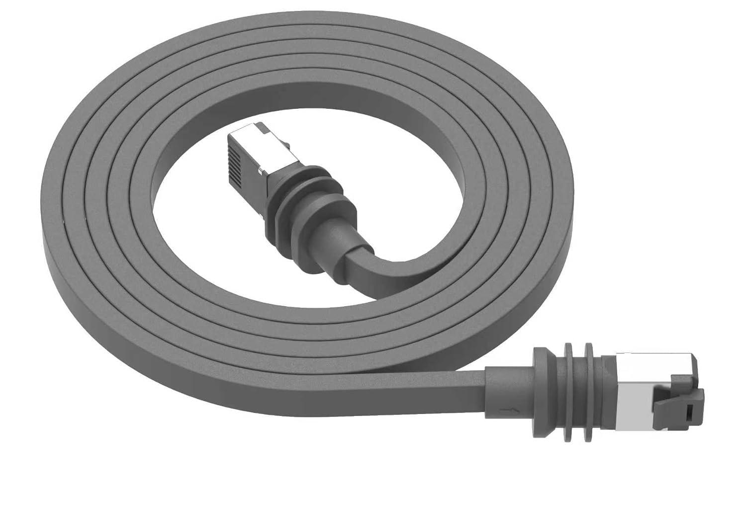 Elfcam - 5m Ethernet-Flachkabel, Cat6A STP, 26 AWG, 500 MHz, 10 Gbit/s, geeignet für Starlink Gen 3/Mini und andere Netzwerkgeräte, in verschiedenen Umgebungen installieren.
