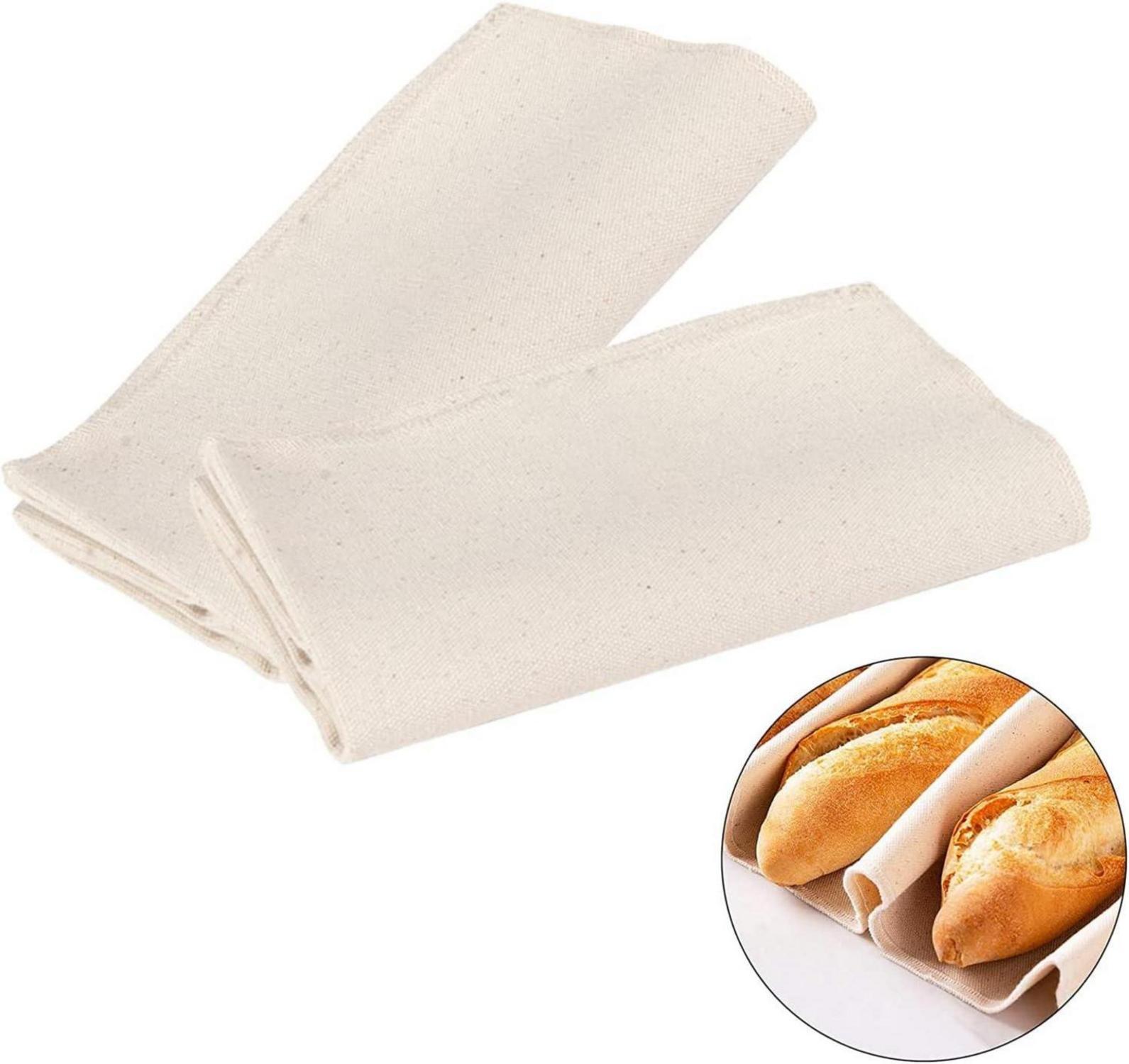 Sonstige Leinentuch Brot Backen Premium Bäckerleinen 2 Stück 75x45cm