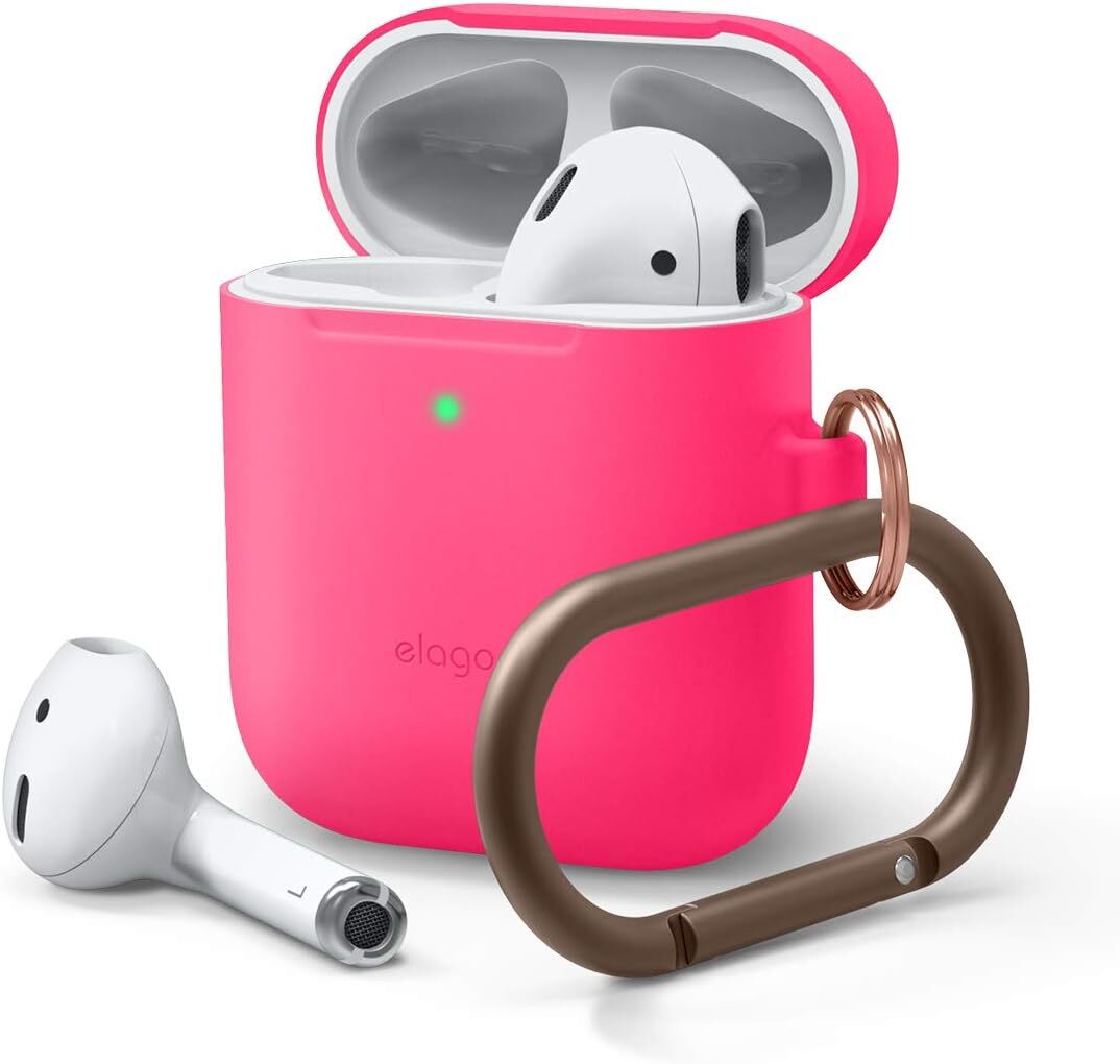 Elago Skinny Hang Case fr AirPods 1 & AirPods 2 Neon Hot Pink EAPSK-HANG-NPK