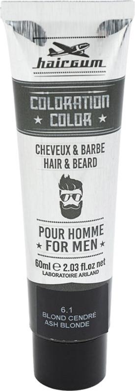 Hairgum, Haarfärbemittel mit Kreide (Nummer 6.1, Blonde Ash) - 60 ml.