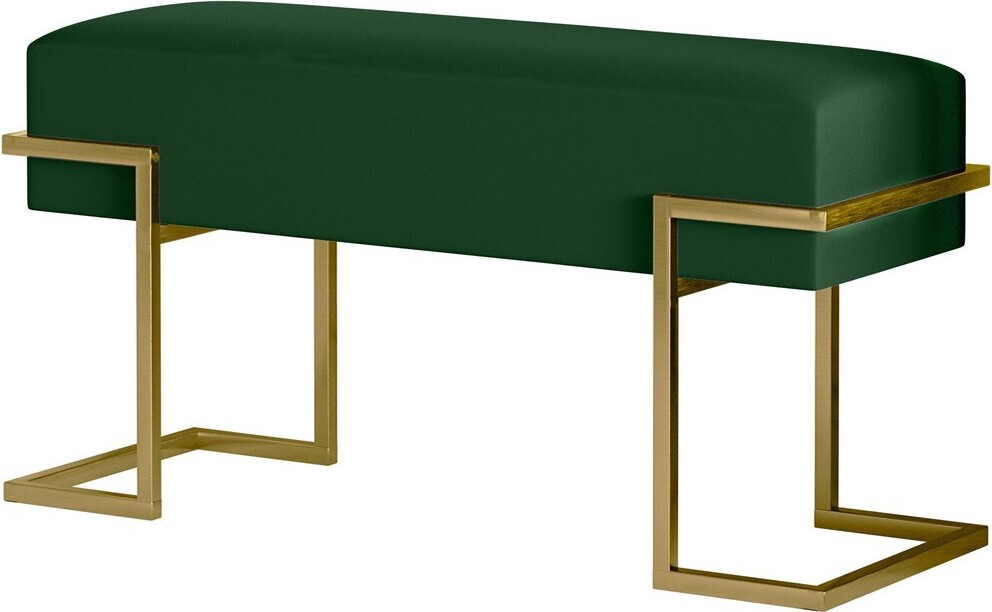 BETTSO Polstersitzbank CELY 80 grün auf Goldprofil