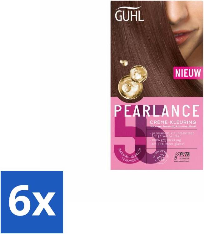 Guhl - Creme-Coloration - Nr. 55 Warmes Rotbraun Intensiv - Haarfärbemittel - Vorteilspack - 6 Stücke 872146