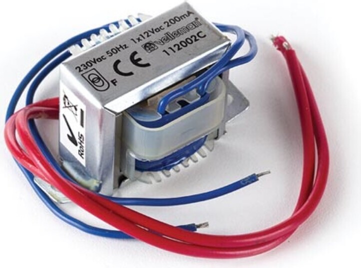 Velleman TRANSFORMATOR, OFFENE BAUART 2.4 VA 1 x 12 V 200 mA max. 112002C