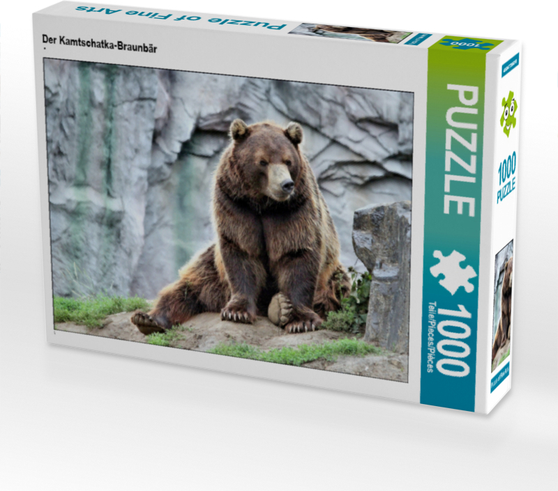 CALVENDO Puzzle Der Kamtschatka-Braunbär | 1000 Teile Lege-Größe 64x48cm Foto-Puzzle für glückliche Stunden