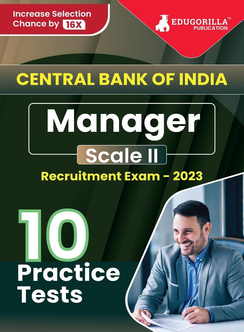Sonstige Verlage Central Bank of India Manager Scale II Recruitment Exam Book 2023 (English Edition) - 10 Practice Tests (1000 Solved MCQ) with Free Access To Online Tests