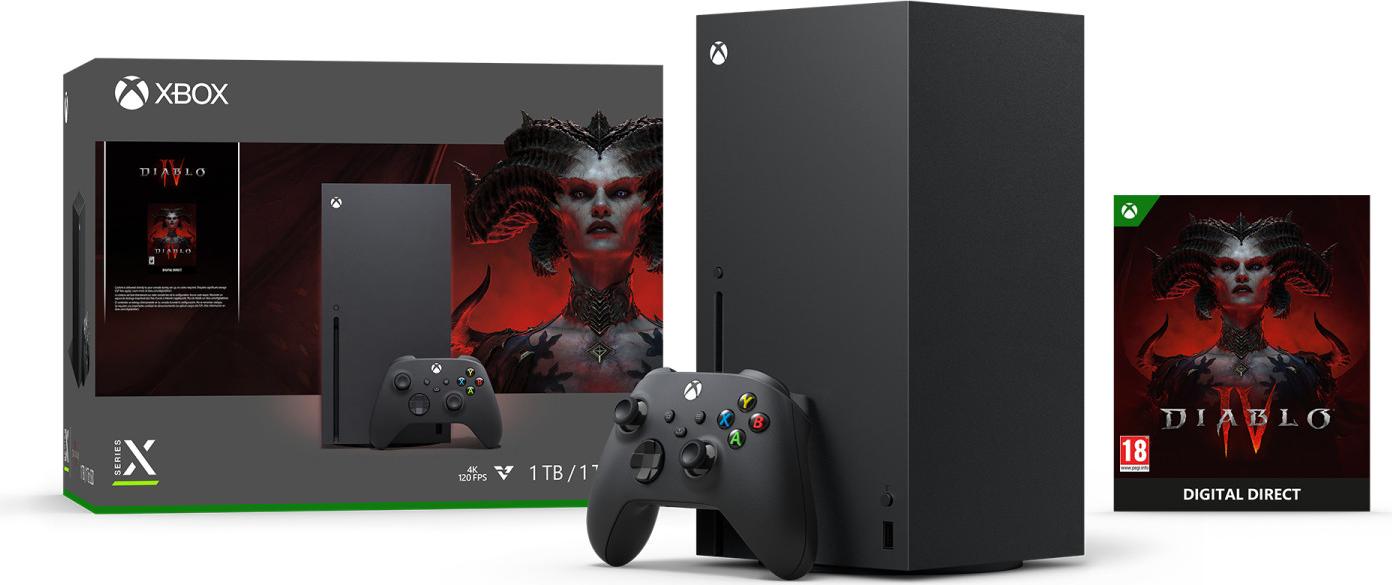 Microsoft Xbox Series X - Diablo IV, Xbox Series X, Schwarz, 16000 MB, GDDR6, AMD, AMD Ryzen Zen 2 RRT-00035