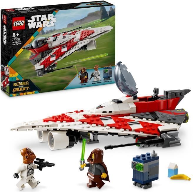 LEGO Star Wars Jedi Bobov Jedi Starfighter 75388, stavebnicová sada, 305 dielov, minifigúrka Jedi Bob, Disney+ Rebuild the Galaxy