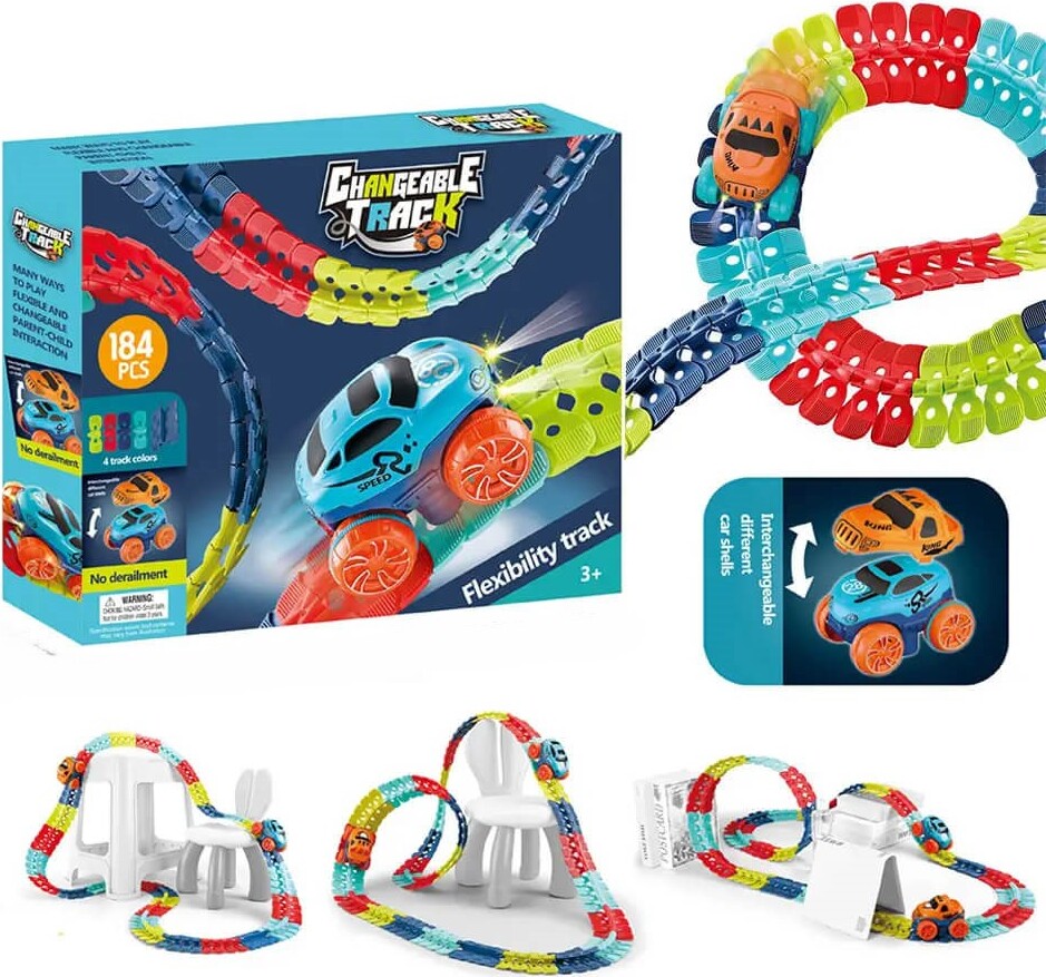 Autodráha pretekárska flexibilná - 184 dielov